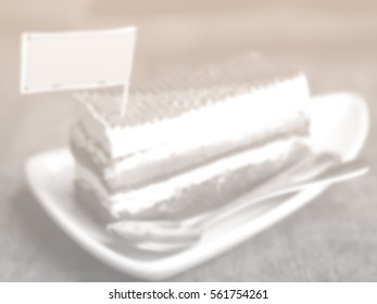 Blurred abstract background of cake