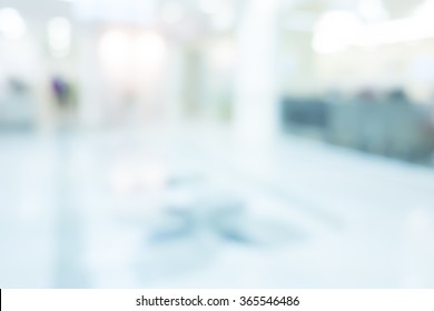 Blurred abstract background of hospital interior waiting hall - Shutterstock ID 365546486