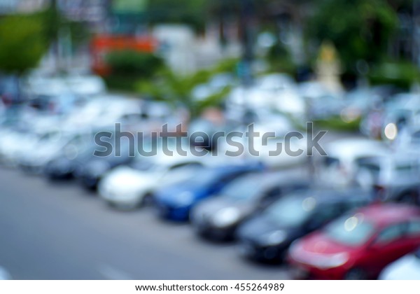Blurred abstract\
background of Outdoor\
Parking