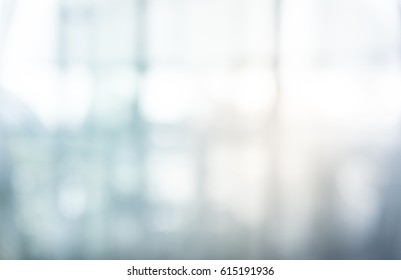 Blurred Abstract Glass Wall Building Background.