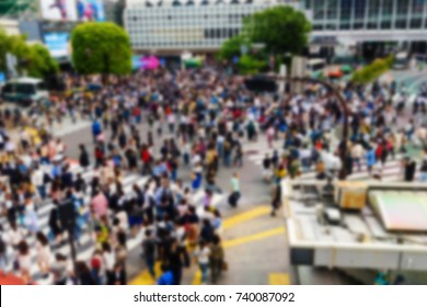 Blurred Abstract Image Pedestrians Shibuya Crossing Stock Photo Shutterstock