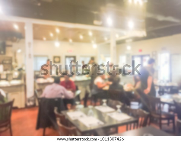 Blurred Abstract Indian Buffet Restaurant Irving Stock Photo