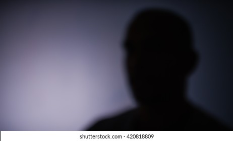 Blurred anonymous person with space for text