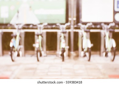 Blurred  background abstract and can be illustration to article of Bicycle parking - Shutterstock ID 559383418