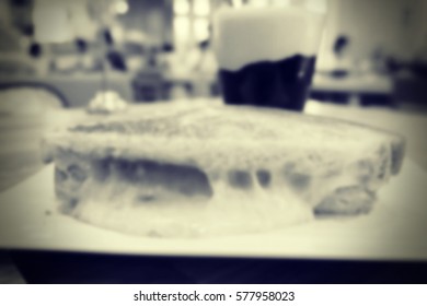 Blurred  background abstract and can be illustration to article of Ham and cheese sandwich