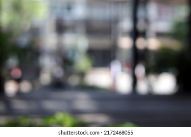 Blurred Background Atmosphere Sidewalk On Side Stock Photo 2172468055 ...