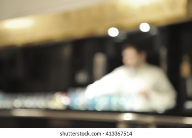 blurred background of bar