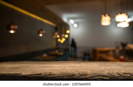 Empty Coffe Table Night Over Defocused Stock Photo (Edit Now ...