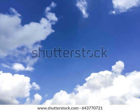 Blurred background of blue sky with white Cloud Exhale wallpaper background  