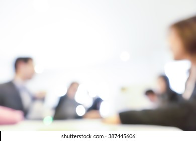 Blurred Background Business People Having A Business Meeting