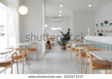 Blurred background of cafe and restaurant.