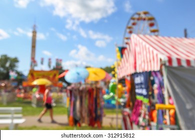 Blurred background of a carnival/fair