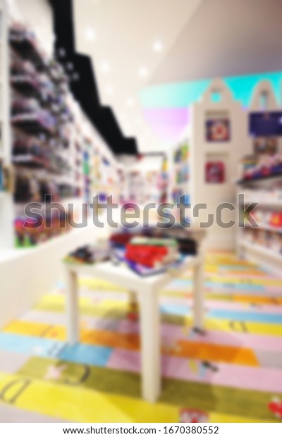 blurred background ;\
colorful book store