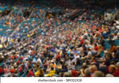  Blurred Background Of Crowd At Live Event                    