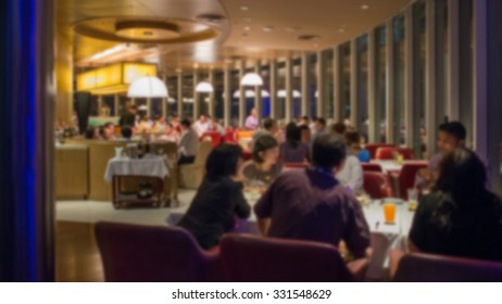 blurred background of dinner