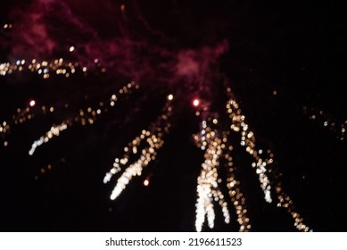 Blurred Background Fireworks Night Sky Distance Stock Photo 2196611523 ...