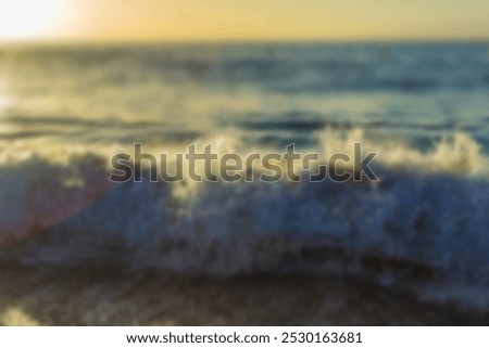 Similar – Image, Stock Photo Sunset at Playa de las Catedrales , Spain