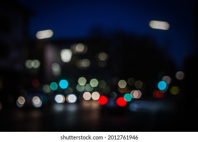 Blurred background image with city lights