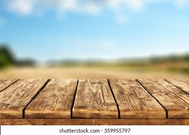 blurred background of landscape with blue sky and  - Shutterstock ID 359955797