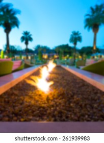 Blurred Background, Large Gas Fire Pit