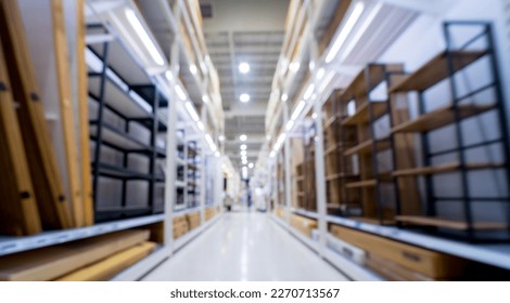 Blurred background of large household appliances and furniture store - Shutterstock ID 2270713567