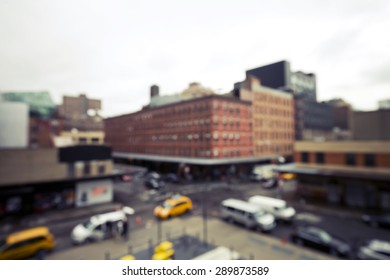 Blurred Background Of The Meat Packing District In Manhattan