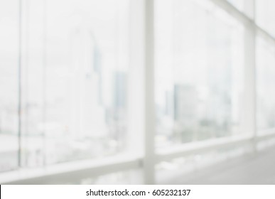 Blurred Background : Office And Hallway Interior