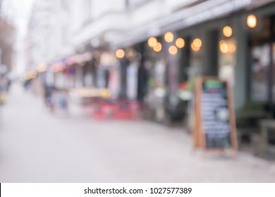 Blurred Background Of Outdoor Cafes