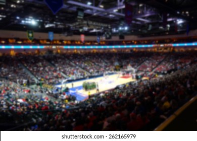 blurred background of sports arena crowd                               