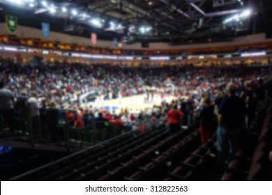  Blurred Background Of Sports Arena Crowd                              