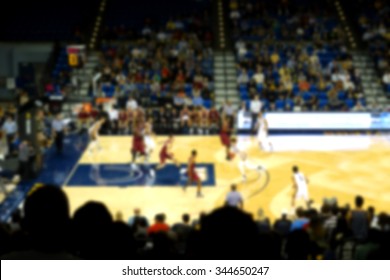  Blurred Background Of Sports Arena Crowd                              