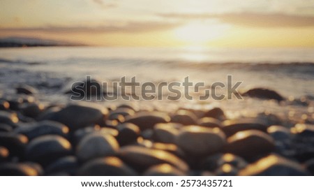 Similar – Image, Stock Photo Tranquil sunset over smooth water