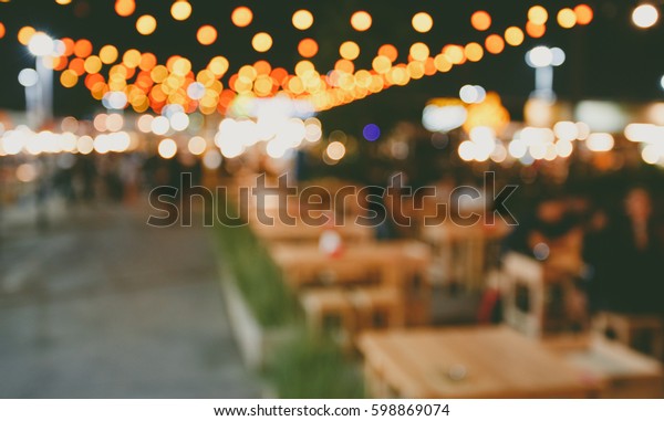 Blurred Bokeh Cafe Restaurant Banner Background Stock Photo (Edit Now ...