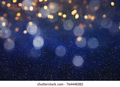 Blurred bokeh light background, Christmas and New Year holidays background - Shutterstock ID 764448382