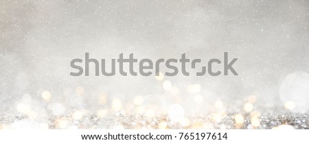 Blurred bokeh light background, Christmas and New Year holidays background