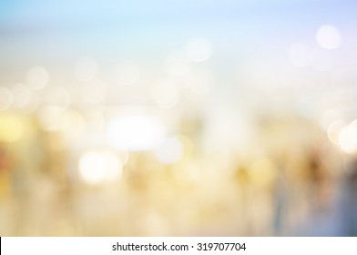 Blurred bokeh light in hall shopping mall colorful defocus art abstract background - Shutterstock ID 319707704
