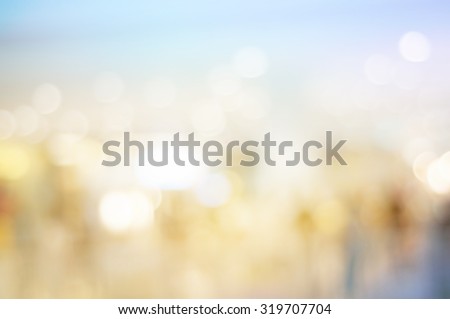 Blurred bokeh light in hall shopping mall colorful defocus art abstract background