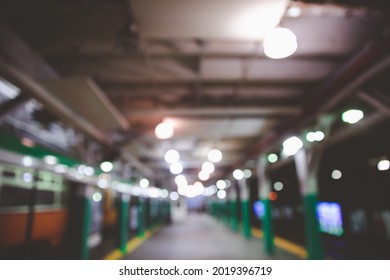 Blurred Boylston Street Subway Station In Boston