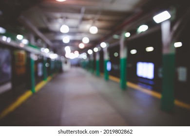 Blurred Boylston Street Subway Station In Boston