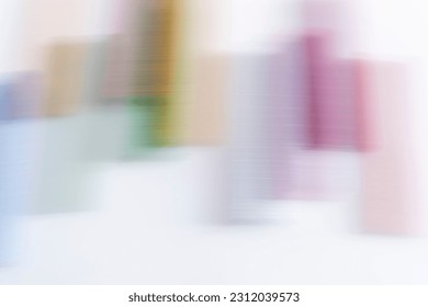 blurred bright colorful planks of wood on white background - Shutterstock ID 2312039573