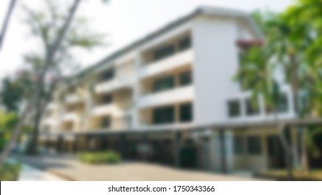 Blurred Building Exterior Construction Background