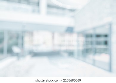 BLURRED BUSINESS OFFICE BACKGROUND, MODERN COMMERCIAL HALL, SPACIOUS HALL INTERIOR, HEALTH CARE CENTER, CLINICAL BUILDING 