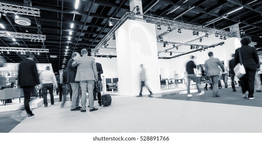 Blurred Business People International Tradeshow 