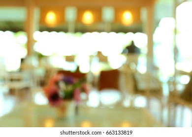 Blurred Cafe Coffee Shop Interior Decoration Stock Photo 663133819 ...