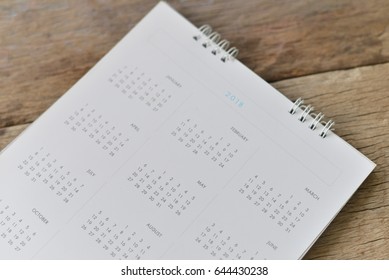 Blurred Calendar On Wood Texturewhite Tone Stock Photo 644430238 ...