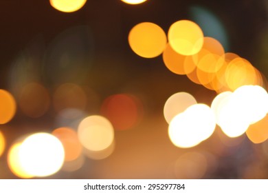 Blurred of car in city at night - Shutterstock ID 295297784