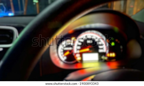 Blurred car dashboard for background and\
wallpaper,copy space off night\
concept