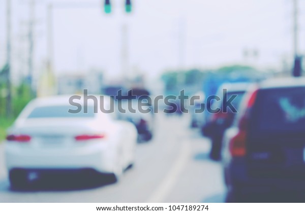 blurred car on street wallpaper background, traffic\
jam in city