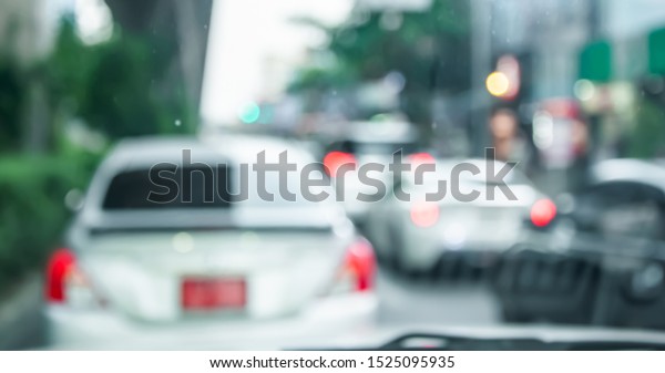Blurred, Cars stuck in traffic jam in Bangkok\
Thailand, Backgrounds