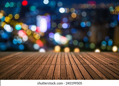 Blurred city lights and office buildings, shanghai  china.